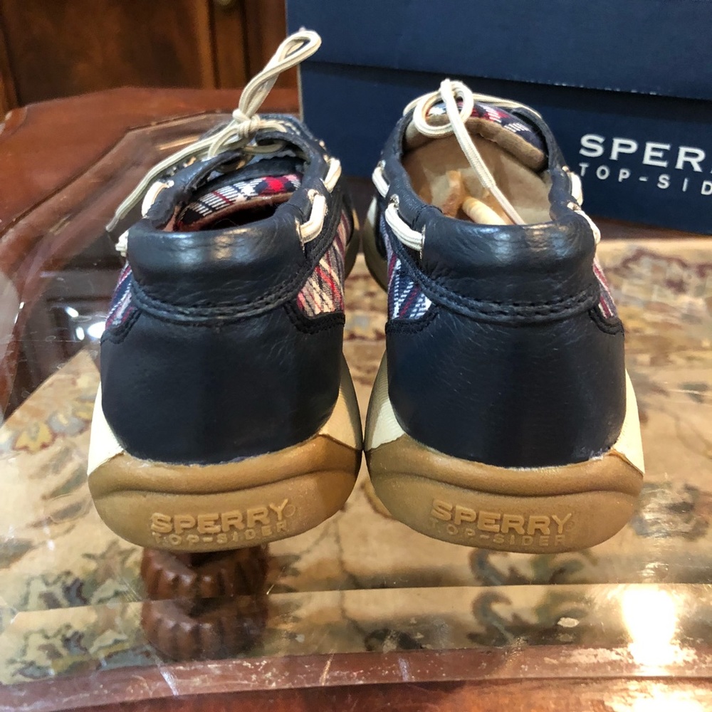 Sperry Navy & Red Plaid Top-Sider - Picture 4 of 7